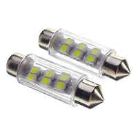 Festoon 0.5W 30-40Lm 6-Led Car Bulbs-White(12V)