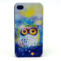 Colorful Owl Cartoon Pattern PC Hard Case for iPhone 4/4S