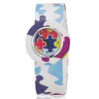 Children's Colorful Bendable Silicone Band Slap Watch