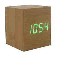 Shibaojia  LED Clock Wooden Clock Sound Control Fasionable Design 