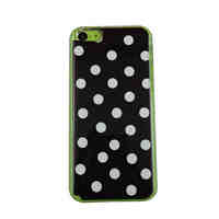 Black Beautiful Dot Pattern PC Back Case for iPhone 5C