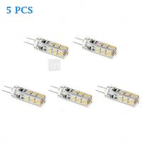 5pcs G4 1W 24xSMD LED 110LM 3000K Warm White Light LED Corn Bulb (12V)