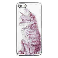 Elegant Design Cat Pattern Aluminium Hard Case for iPhone 4/4S