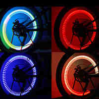 Motion Activated Flashing Multi-Colored LED Wheel Lights for Bicycle