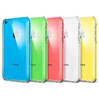 PinkQueen Solid Color Transparent Back Case for iPhone 5C(Assorted Color)