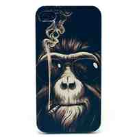  Smoking Monkey Pattern Hard Case for iPhone 4/4S