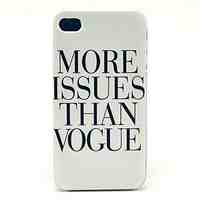 Letter Vegas Pattern Hard Case for iPhone 4/4S