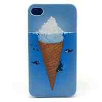 Icecream Dolphin Sea Pattern Hard Case for iPhone 4/4S