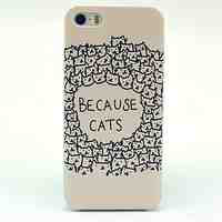 Because of Cats Cartoon Pattern Hard Case for iPhone 5/5S