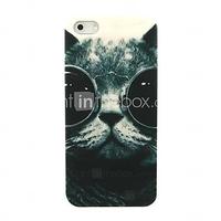 lovly Cat Glasses Pattern Hard Case for iPhone 5/5S