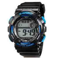 Children LED Digital Multifunction Sports Wrist Watch 30m Waterproof