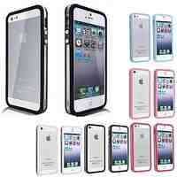 Transparent Bumper TPU Soft Case for iPhone 5/5S (Assorted Colors)