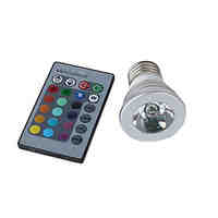 E27 3W 150LM RGB Light LED Spot Bulb (110-240V)