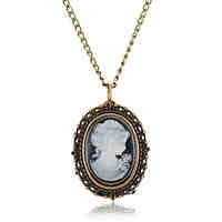 [XmasSale]Women's Lady Pattern Alloy Necklace Watch