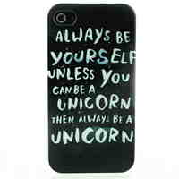 Be Youself Letter Pattern Hard Case for iPhone 4/4S