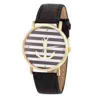 Women's Watch Fashionable Anchor Pattern Golden Case