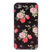 Rose Design Aluminum Hard Case for iPhone 4/4S