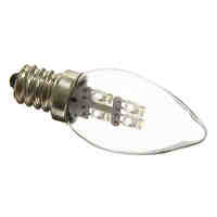 E12 0.5W 3-LED 15-20LM 6000-6500K White Light LED Candle Bulb (220V)