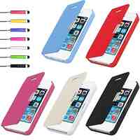 PU Leather Case  Touch Pen for iPhone 4/4S