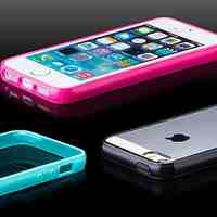 Frosted Back TPU Bumper Case for iPhone 5/5S (Assorted Colors)