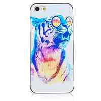 Colorful Leopard Pattern Black Frame Back Case for iPhone 4/4S