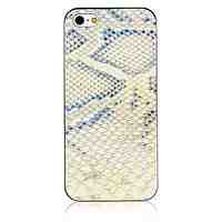 Snakeskin Pattern Black Frame Back Case for iPhone 4/4S