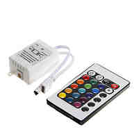 6A 72W IR 24-key RGB LED Remote Controller for RGB LED Light Strip (DC12V)