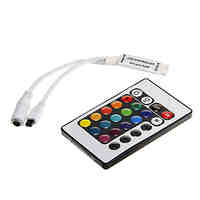 6A 72W IR 24-key RGB Mini LED Remote Controller for RGB LED Light Strip (DC12V)