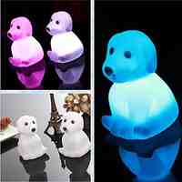 Coway Creative Romantic Gift Dog Colorful LED Nightlight