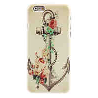 Retro Anchor and Flower Design Hard Case for iPhone 6