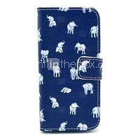 Various Elephants Pattern PU Leather Full Body Case for iPhone 5C