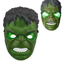 Cool Luminous LED Hulk Mask for Halloween(WhiteGreen)