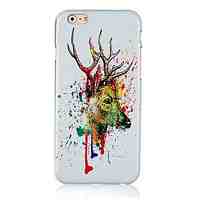 Splash-ink Deer Pattern Hard Back Case for iPhone 6