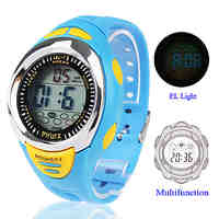 Silicone Band EL LED Wrist Watch(Blue)