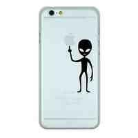 Alien Pattern PC Hard Transparent Back Cover Case for iPhone 6