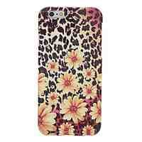 Leopard Flower Pattern Solid Color TPU Protective Case for iPhone 6