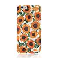 Sunflowers Pattern Solid Color TPU Protective Case for iPhone 6