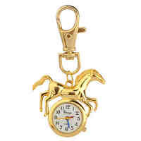 Stainless Steel Pocket Watch with Keychain