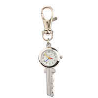 Stainless Steel Pocket Watch with Keychain