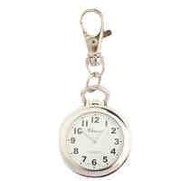 Stainless Steel Pocket Watch with Keychain