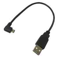 0.25M Left  Angled 90 Degree Micro USB Male to USB Male Data Cable  for Samsung S2/S3/S4 Android Phones