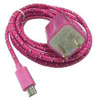 3M 10FT New Plug Wall Charger and USB Data Cable for SamSung Sony HTC Android Phones(Assorted Color)