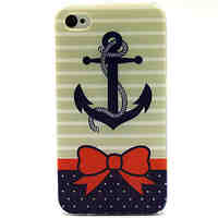 Bow Rivet Pattern TPU Soft Case for iPhone 4/4S