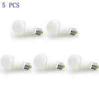 5PCS DUXLITE A60 E27 12W(=Incan 100W) CRI>80 COB LED 1160LM 3000K Warm White Light LED Globe Bulb (AC 100-240V)