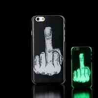 Gesture Pattern Glow in the Dark Hard Case for iPhone 6