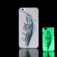 Feather Pattern Glow in the Dark Hard Case for iPhone 6