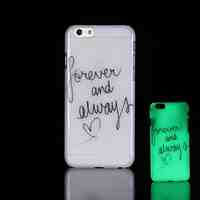 Phrase Pattern Glow in the Dark Hard Case for iPhone 6