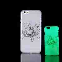 Phrase Pattern Glow in the Dark Hard Case for iPhone 6