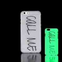 Phrase Pattern Glow in the Dark Hard Case for iPhone 6