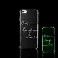 Phrase Pattern Glow in the Dark Hard Case for iPhone 6